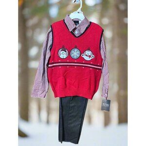 TFW 3 Piece Button Down and Sweater Set